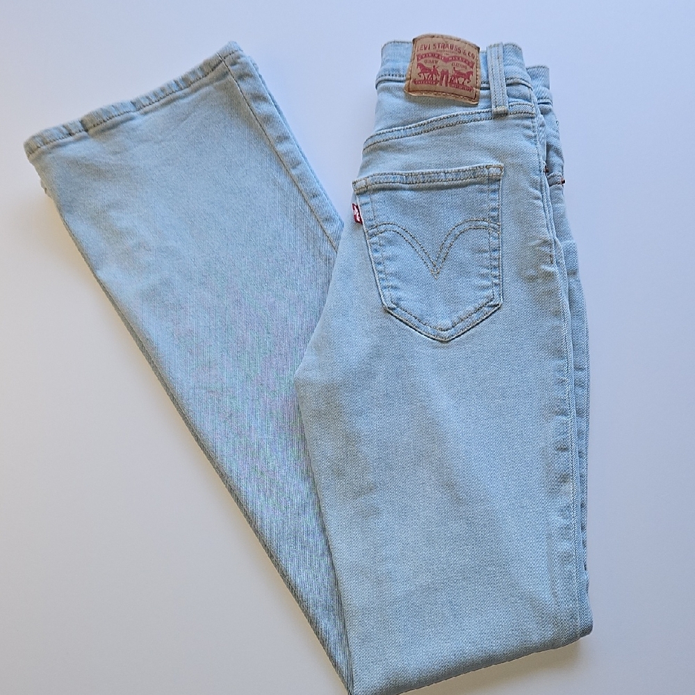 Levi's Ribcage Boot Cut Jeans in Light Blue 25" Waist